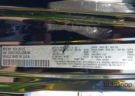 2020 Jeep Gladiator Sport S 4X4 from USA, damaged, VIN 1C6HJTAG2LL208744